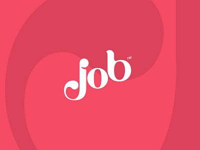 Job™ branding custom font lettering logo typography