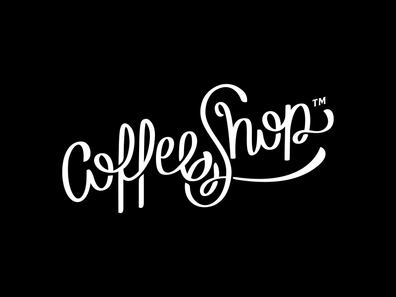 Coffee Shop type agency shop coffee lettering logo branding