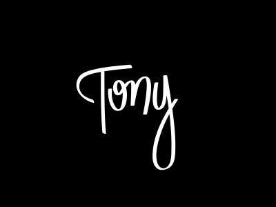 Tony font lettering logo script typeface typography