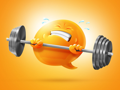 Balloon balloon gym icon illustration metal sweat