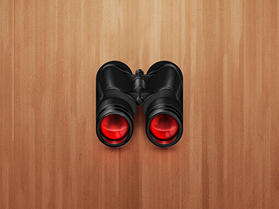 Red binoculars binoculars icon ios logo red wood