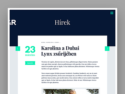 Y&R Budapest microsite - 'News' subpage budapest concept website yr
