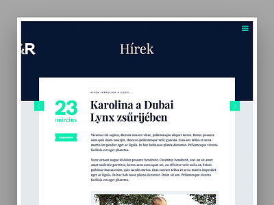 Y&R Budapest microsite - 'News' subpage