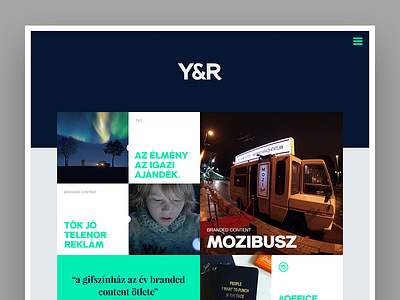 Y&R Budapest microsite - Home page budapest concept website yr