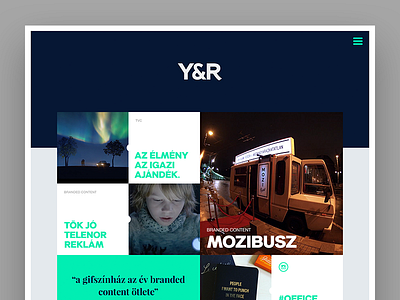 Y&R Budapest microsite - Home page