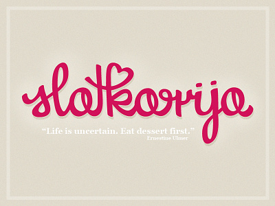 Slatkarija bakery brand branding concept cooking food heart identity logo logotype pastry sweet type typography