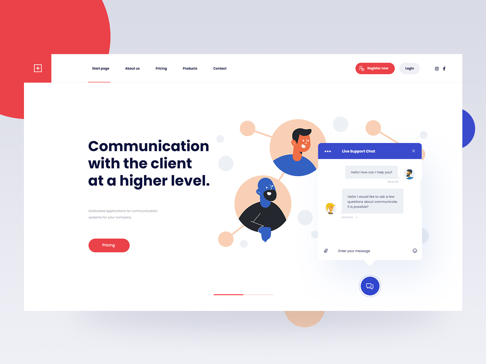 Communication Website Concept by Tomasz Mazurczak on Dribbble