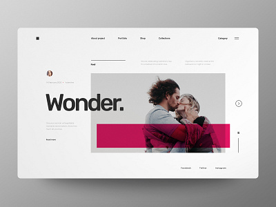 Wonder - Love Design concept design love lovely minimalist ui ux valentine day web design webdesign website wonder