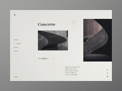 Concrete - Website Concept concept concrete design minimal minimalist silver ui ui ux ui design uiux ux web design webdesign website