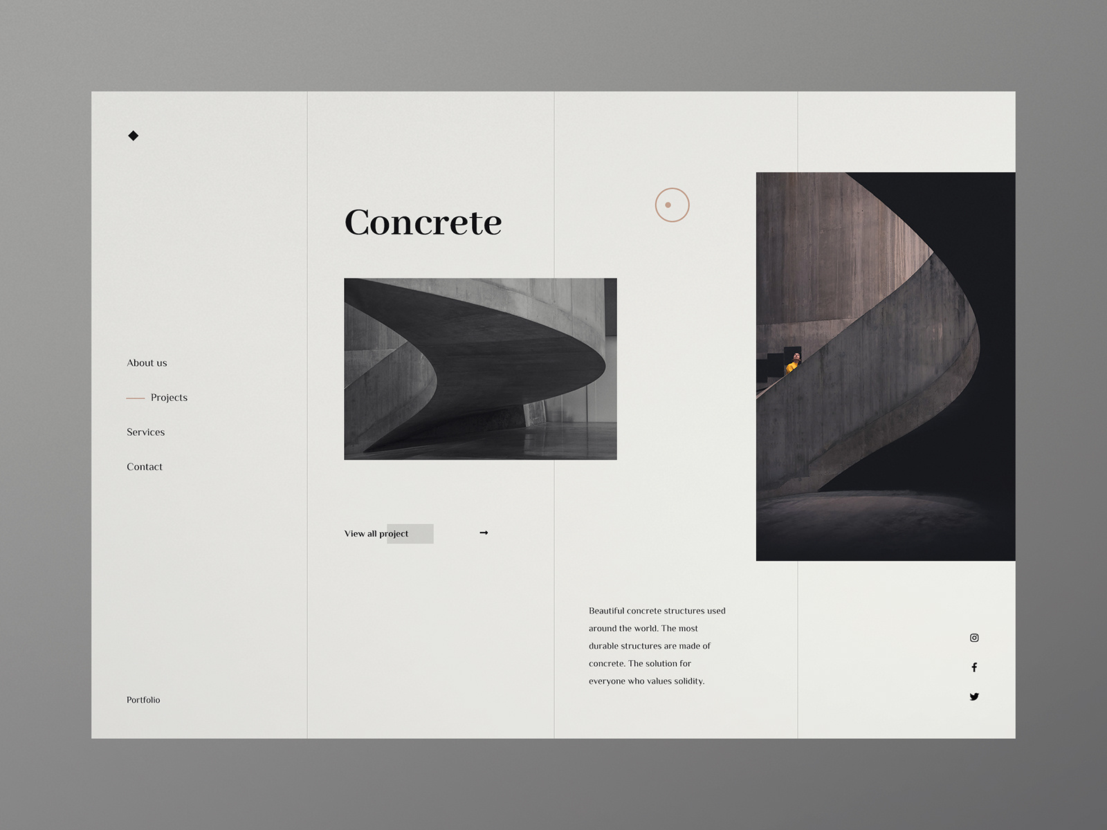 Dribbble Concrete_website.jpg by Tomasz Mazurczak