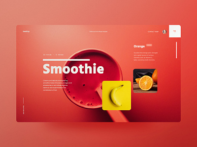 Healthy Food Recipes colors concept design fruit fruits healthy minimalist recipes typography ui ux web design webdesign website