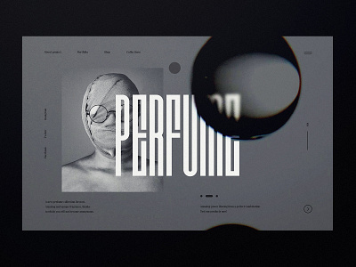 Perfume For Men website - concept concept design minimalist perfume typography ui uiuxdesign ux web web design webdesign website