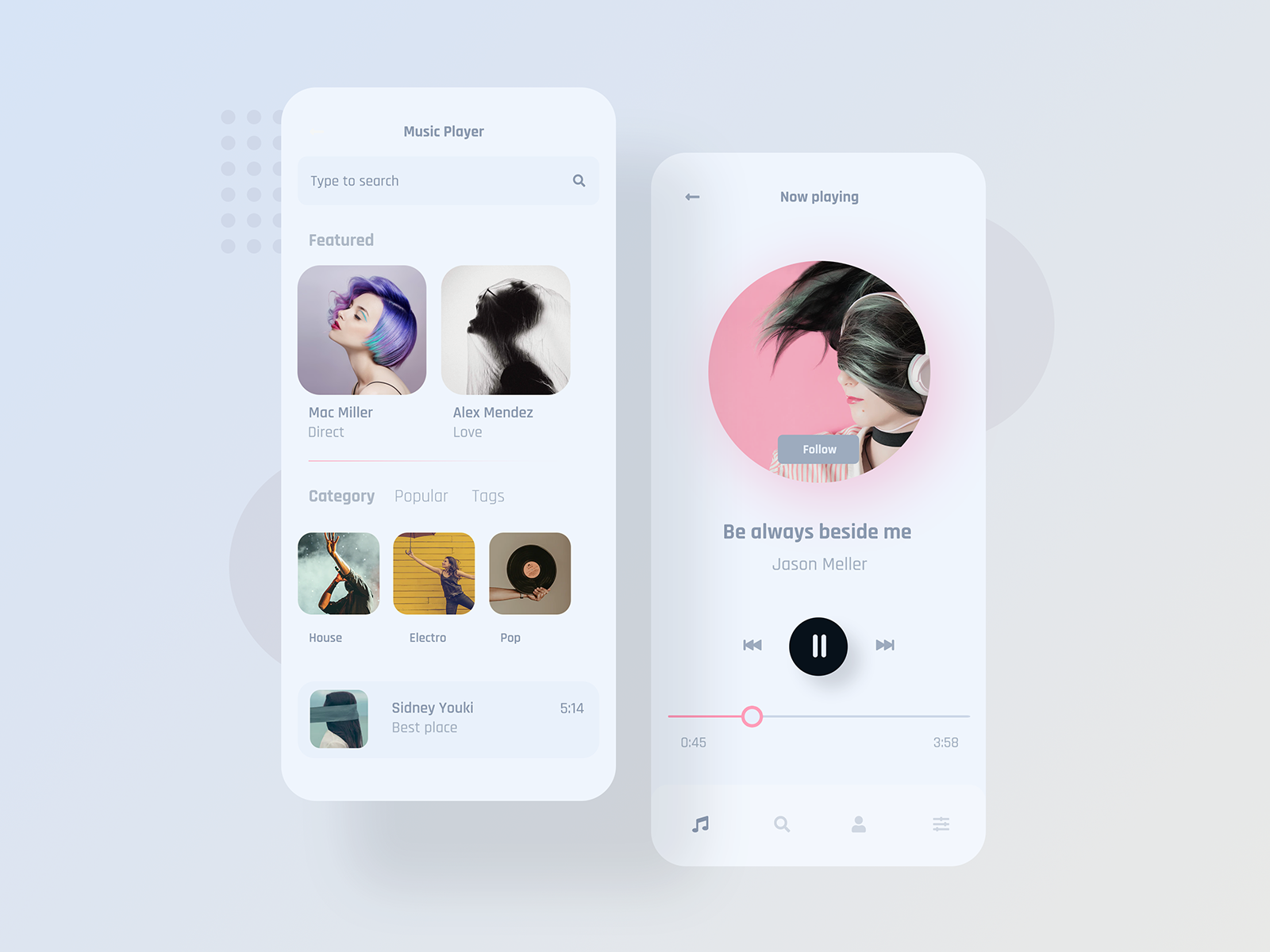 Mobile Music Player - Concept by Tomasz Mazurczak on Dribbble