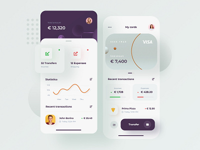 Financial UI Concept - app app app design application concept design financial app illustration minimalist mobile mobile app prototype ui ui kit ux