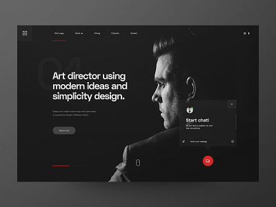 Website for Art Director - concept
