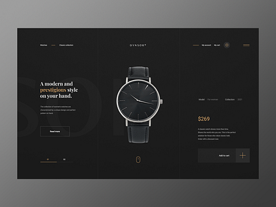Shop Watches - Website concept clock concept dark design minimal minimalist shopping theme ui ux watches web design webdesign website