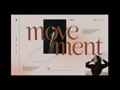 Movement - Modern Website concept beauty celebrity clothes collection concept dark fashion gallery glamour line modern photo ui ux web design website