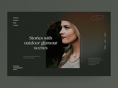 Glamour Outdoor - Website concept design glamour minimalist photography photomodel session simple ui ux web design webdesign webdesigner website