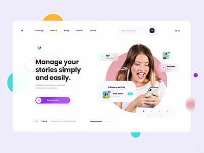 Influencer Social - Landing Page concept