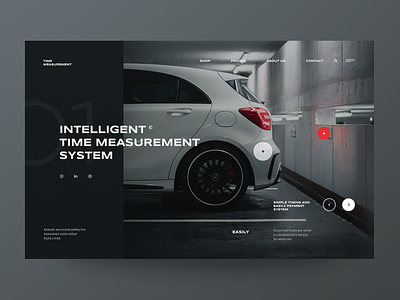 Time measurement System - Website concept car concept design minimalist parking system ui ux vehicle web design webdesign website