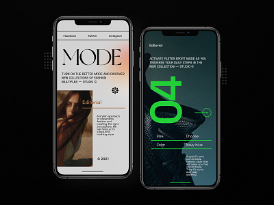 Mode Editorial - Mobile Concept app concept design fashion minimalist mobile mobile app mobile ui mobileview responsive typography ui ux