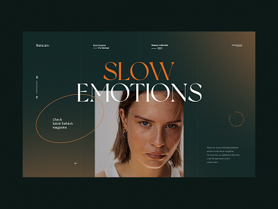 Slow Emotions - Website concept beauty concept creams fashion minimalist skincare ui ux web web design webdesign website women