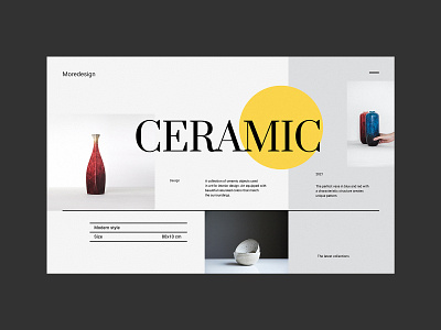 Ceramic Portfolio - Website Concept ceramic ceramics concept design glamour minimalist portfolio ui ux vase web design webdesign website