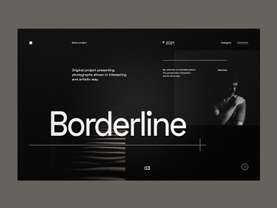 Borderline - Dark Website concept concept dark dark ui design minimalist ui ux web web design webdesign website website design