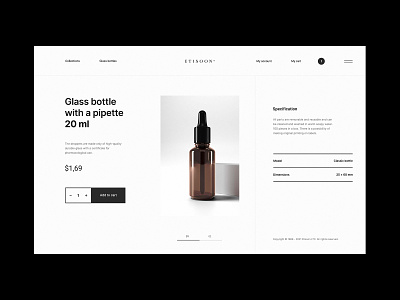 Glass Bottle - Website concept