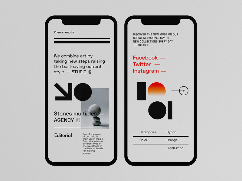 Agency - Typography App Concept app app design application concept design minimalist mobile mobile app mobile app design mobile design mobile ui mobile ui design mobile ui kit mobile ui ux mobile uiux typography ui ux