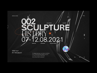 Sculpture - Website Event Concept concept design event minimalist ui ux web design webdesign website website concept website design websites