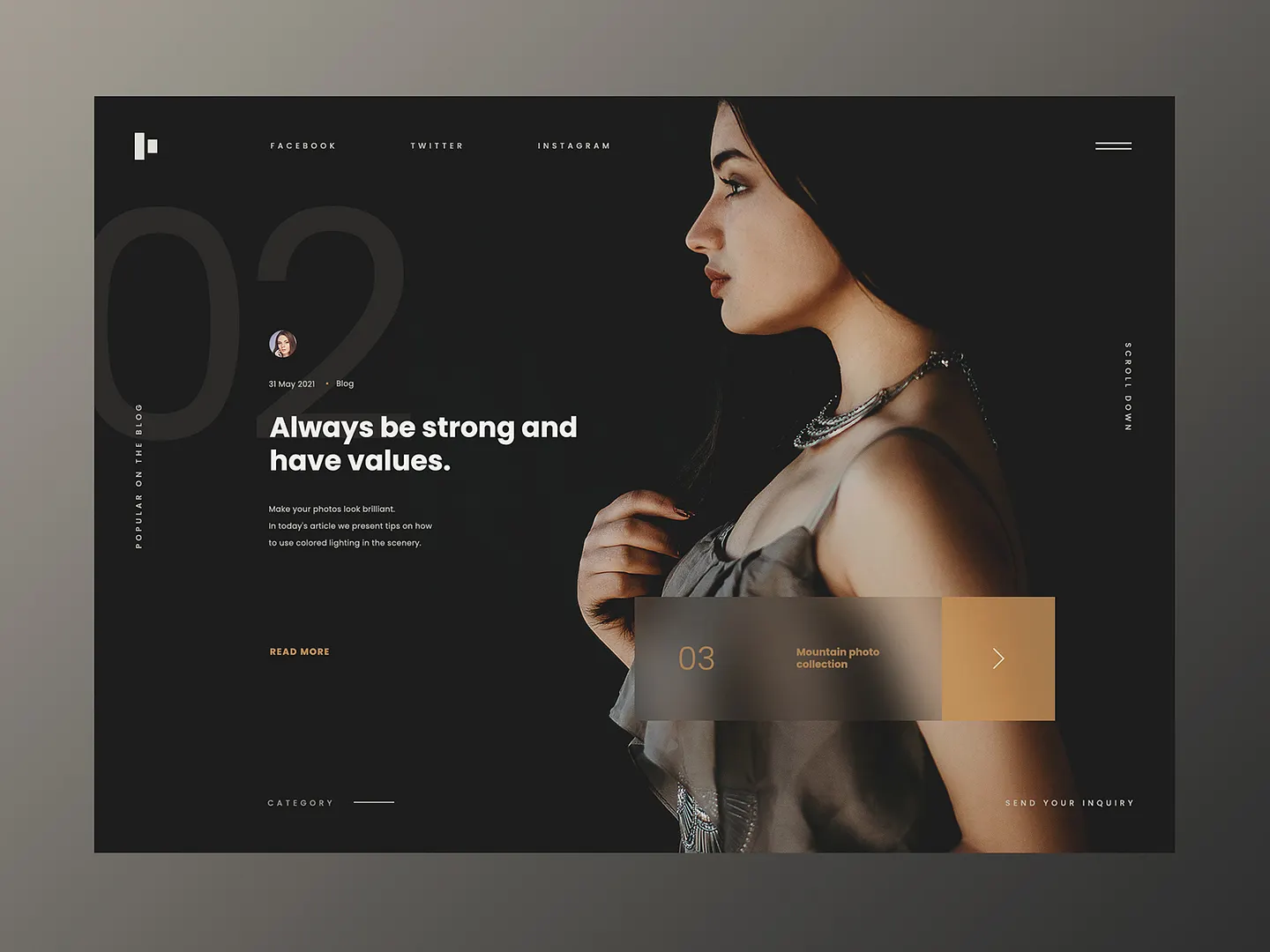 Stylish Fashion Blog Website Concept for Modern Aesthetics