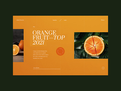 Fruit World - Website concept blog colour concept design fruit juice minimalist orange ui ux web design webdesign website