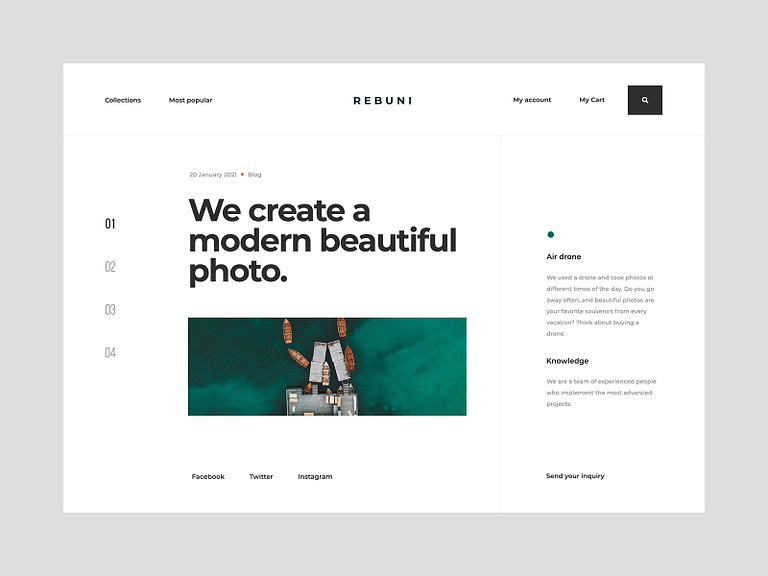 Blog Photo - Website concept by Tomasz Mazurczak on Dribbble