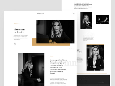 Website design for Izabela Kielczyk articles black and white blog clean concept design editorial fashion minimal minimalist news psychologist simple typography ui ux web design website