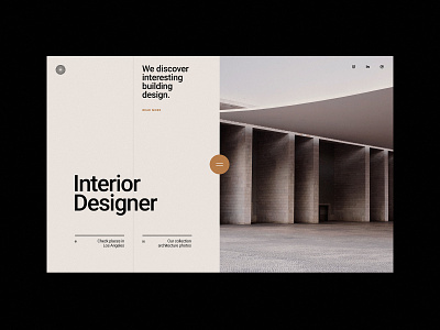 Interior Designer - Website concept architecture building concept design designer editorial interior minimalist ui ux web design website website design