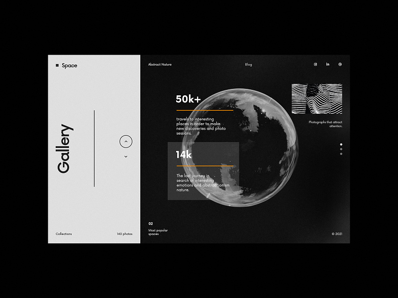 Space Nature - Website concept by Tomasz Mazurczak on Dribbble