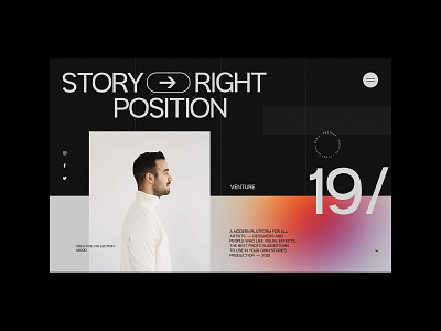 Story Venture - Website concept blog blur color concept design gradient minimalist modern ui ux web design website