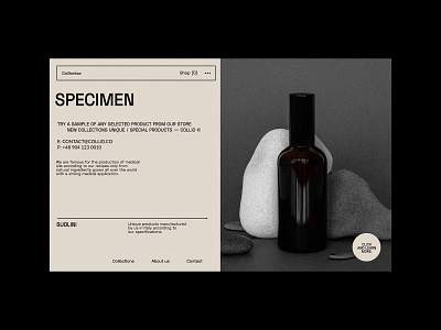 Specimen Products - Website concept