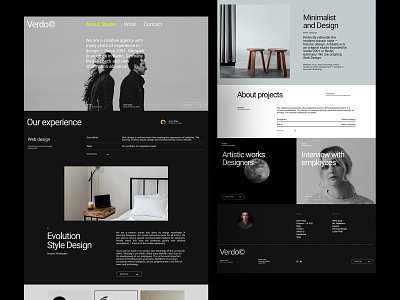 Verdo© | Agency Website Design [01] agency artistic black concept design freelancer interior minimalist modern responsive ui ux web design website