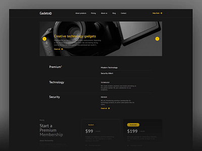 Gadeto© | Creative Technology - Video [03] animation blog cms concept css dark design effects landing page minimalist motion graphics technology ui ux video web design website