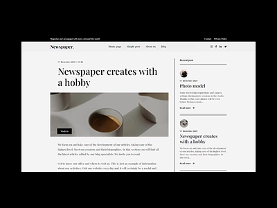 Newspaper / Fashion Magazine - Video [06] animation articles blog concept design fashion graphic design magazine minimalist news ui ux web design website