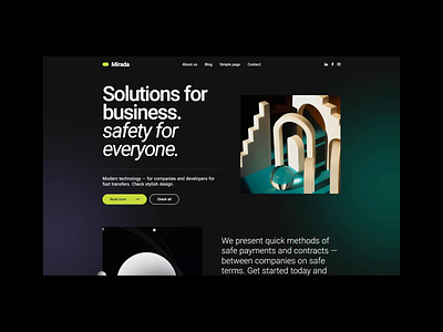 Mirada - Network / Tech - Website Animation [09] animation blog coin concept cryptocurrency css design jquery minimalist nft smart solution technology ui ux web design website