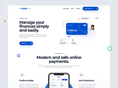 Wallet / Application - Landing Page Animation [10] animation app application banking concept design graphic design minimalist money ui ux wallet web design website