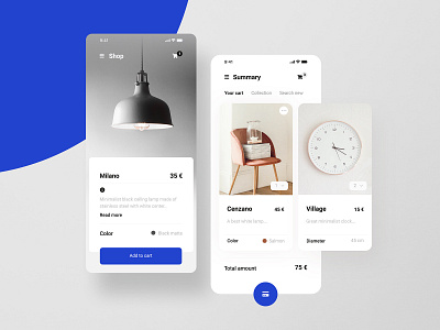 Mobile Interior Design Shop app concept design mobile typography ui ui design website website design