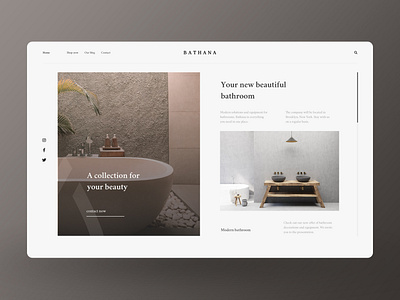 Website concept for Bathana - Bathroom & Decoration #3