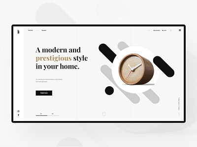 Interior Design Concept Shop clock concept design interior interior design minimalist shop slider symbol ui ux web design website website concept