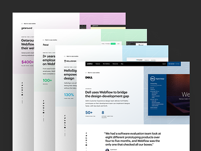 Webflow case studies — Design