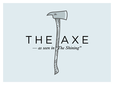 Axe Rebound - The Shining Version 2x axe blue cool hatchet illustration kubrick line art silver the shining