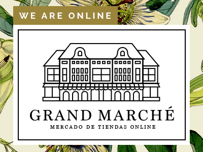 Grand Marché chic classic fancy grand marché illustration market shopping mall
